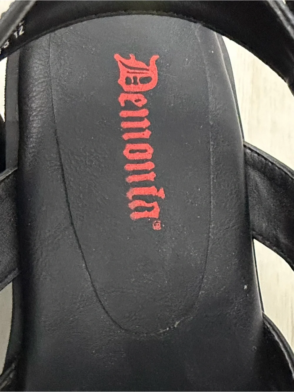 Demonia Ashes Black Platform Shoes Womens Size 12 Goth Punk
